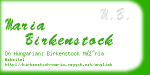 maria birkenstock business card